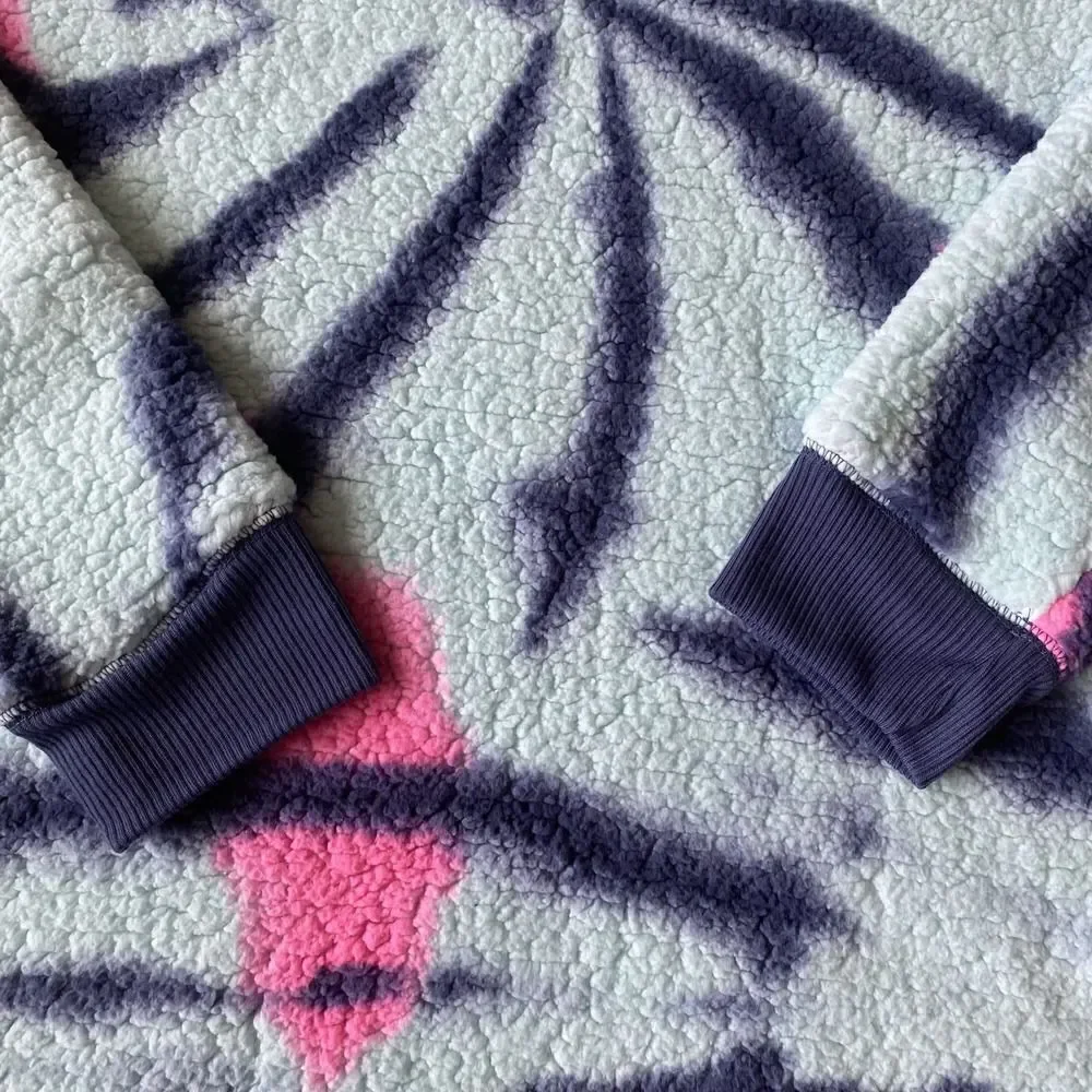 Justice Sherpa Tie Dye Pajama Set Blue Pink 16/18